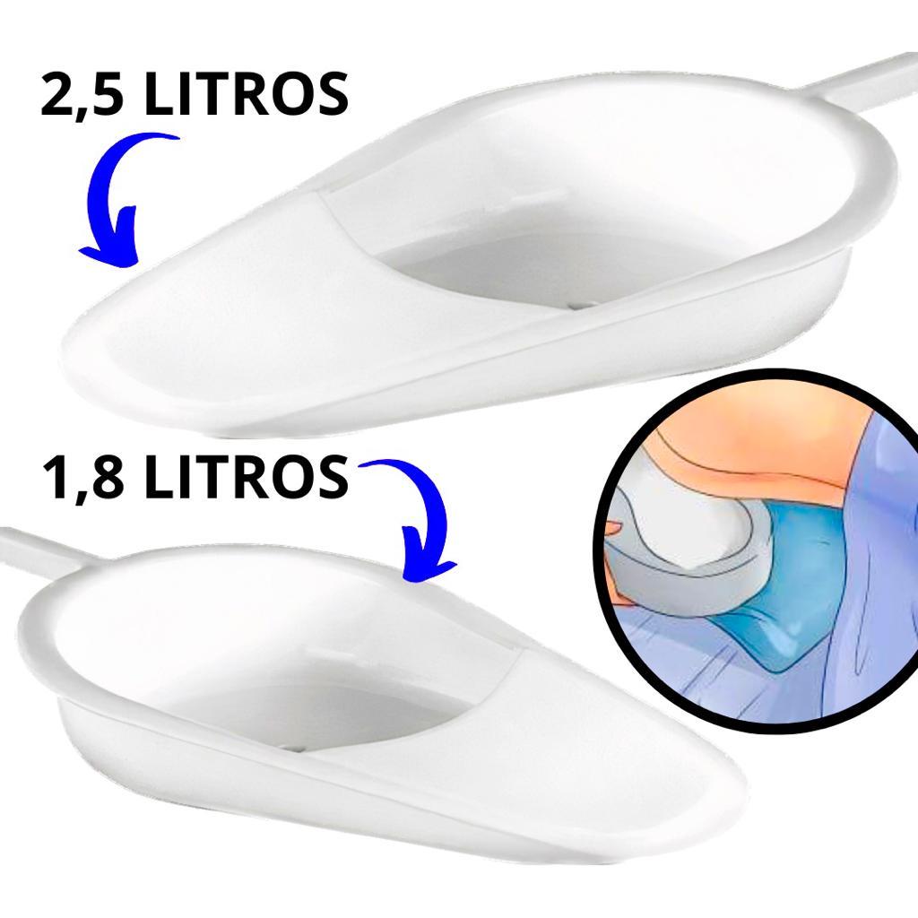 Comadre Urinol Feminino Dois Tamanhos P/Acamados Doentes Estilo Pá ...