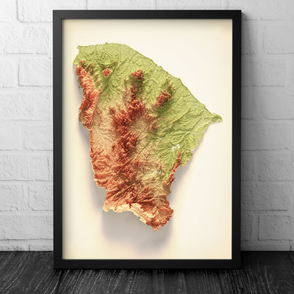 Mapa de Relevo Artístico Ceará - Fortaleza
