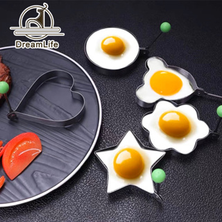 Conjunto de 5 peças Molde Forma Omeleteira Panqueca Ovo Frito Aço Inox