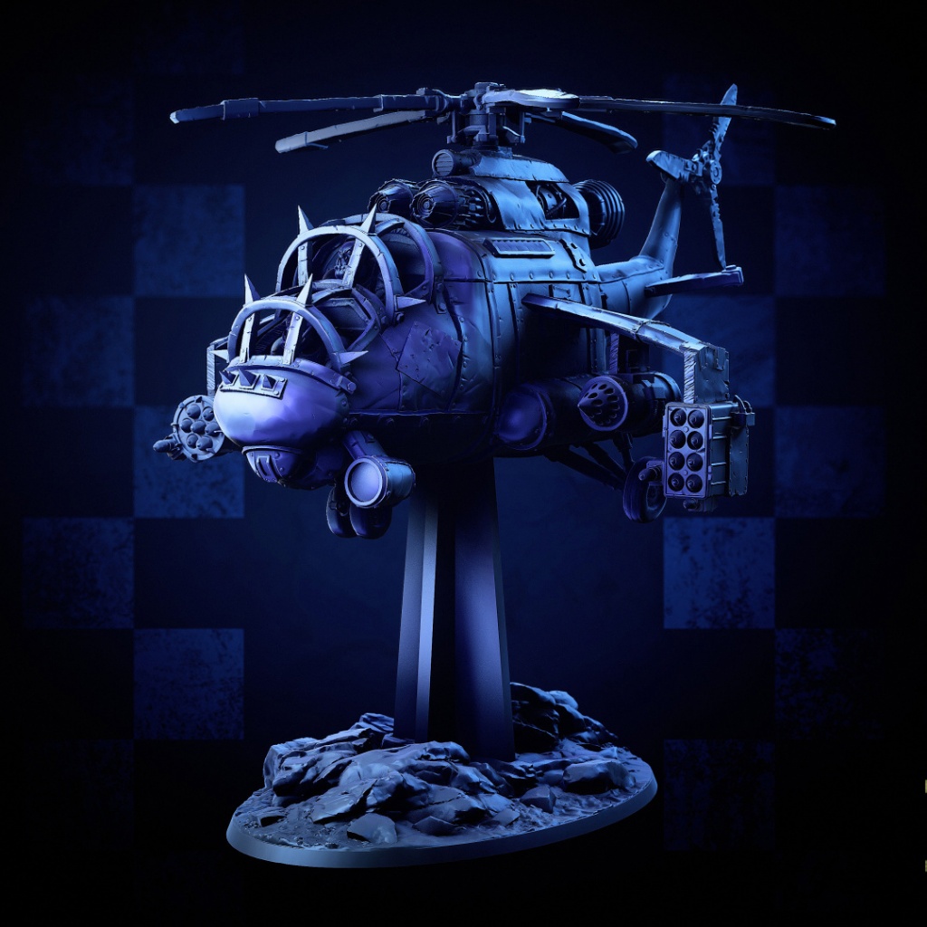 Warkopta Atak Choppa Veículo Ork Kill Team Wargames Warhammer em resina
