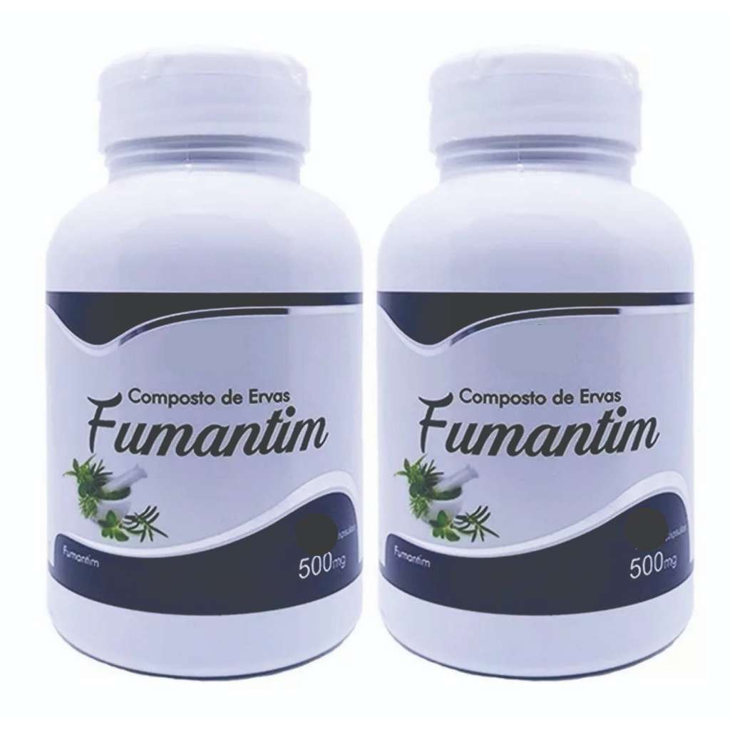 Fumantim Anti Tabagismo Parar Fu mar 240 cápsulas 500mg 2 frascos x 120 cáps