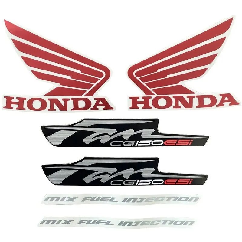 Kit Jogo Faixa Adesivo Cg 150 Fan 150 Esi 2012 Preta