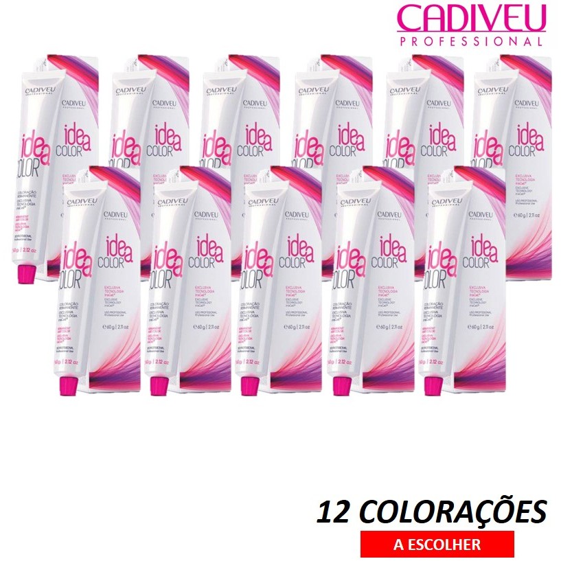 Kit 12 Tubos Idea Color (escolher As Cores) Cadiveu | Shopee Brasil