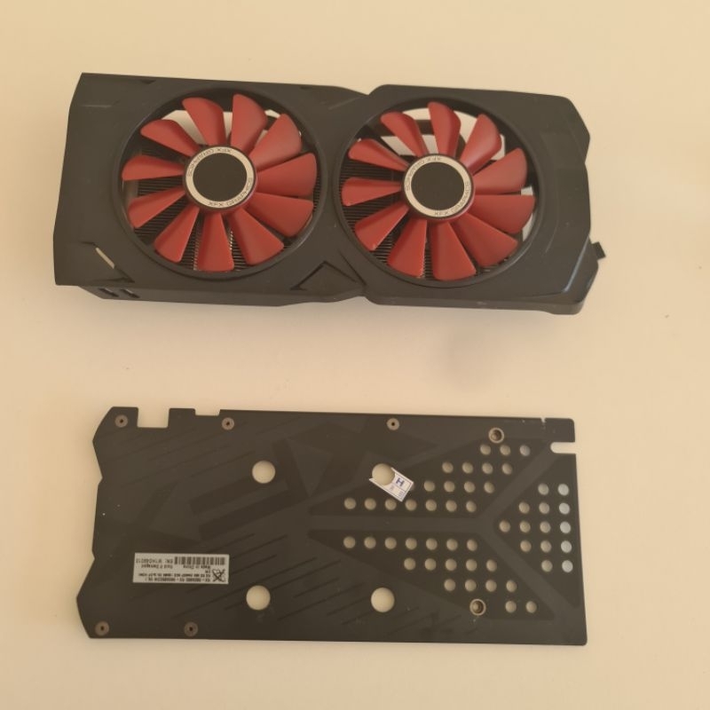 Cooler com dissipador e backplate para XFX Rx 580 RX 570 RX 470