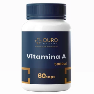 Vitamina A 5000ui (Betacaroteno) em cápsulas Matéria Prima Importada, Pele