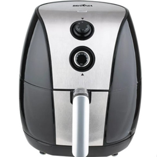 Fritadeira Elétrica Air Fryer Britânia 3,2 Litros 110V Sem Óleo Timer Desligamento Automático Antiaderente BFR02PI Preto/Inox