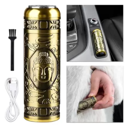 Mini Barbeador navalha Barbear Recarregável Máquina Barber Aparador Pelo Barba