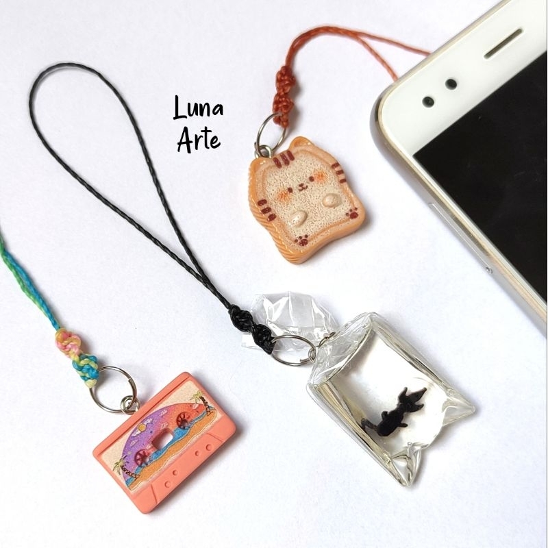 Phone Strap Mini / pingente para celular - diversos - Artesanal