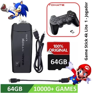 Game stick 4k lite 64GB 10 mil jogos retro 1 jogador