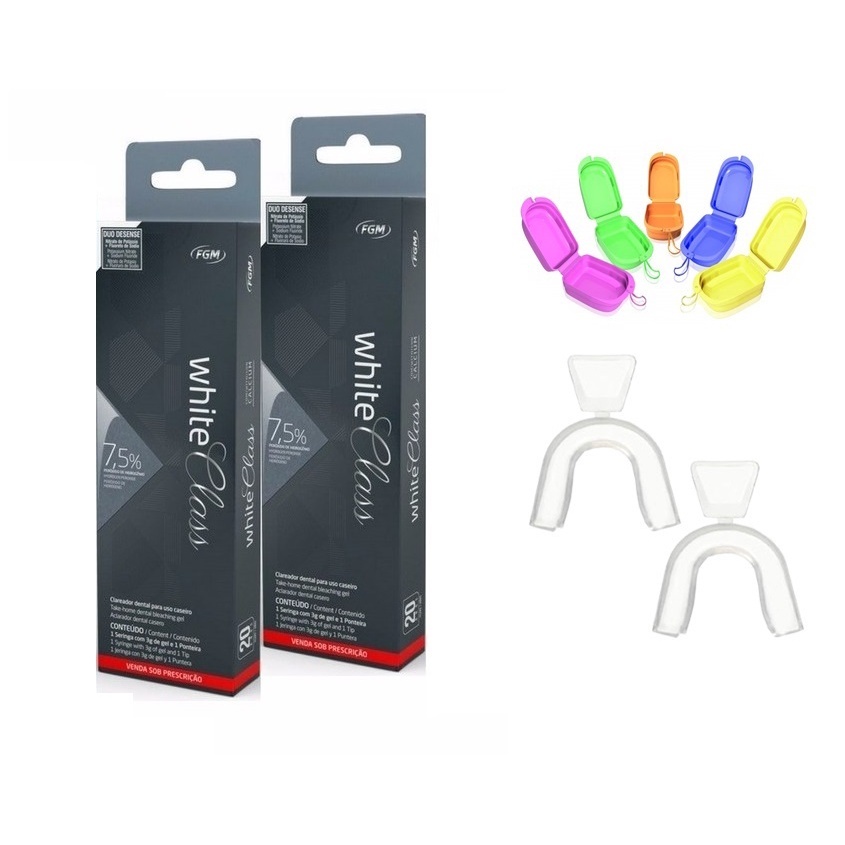 Kit Clareamento Dental White Class 7,5% + Moldeira + Estojo fgm