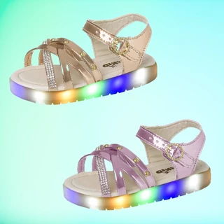 Sandalia Infantil Menina Luz Led Luzinha Que Acende E Pisca