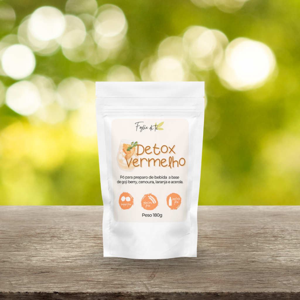 Bebida Solúvel - Detox Vermelho - Acerola, Gojiberry, Cenoura e