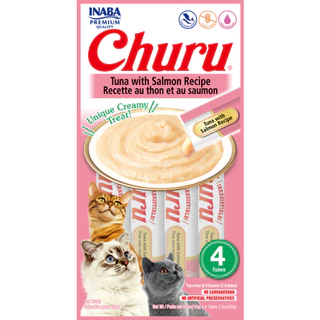 Petisco Purê Churu Atum e Salmão para Gatos - INABA