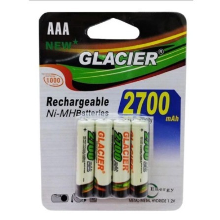 KIT 4 Pilha AAA Recarregavel 2700mAh