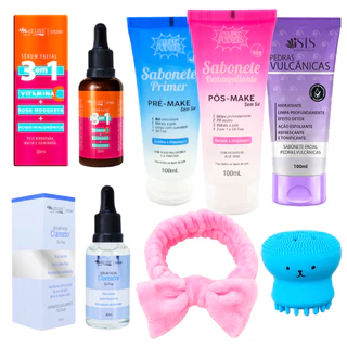 Kit Skin Care Cuidados Facial Limpeza Profunda Rotina Completa Skincare
