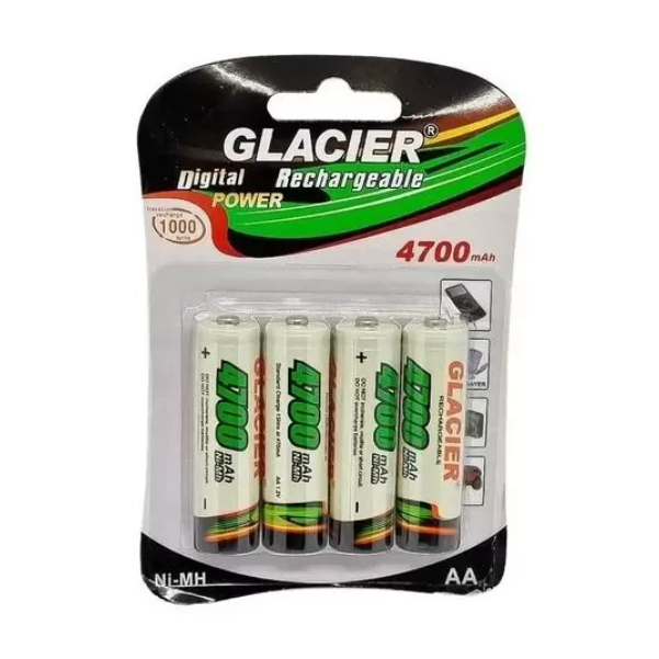 KIT 4 Pilha AA Recarregavel 4700mAh