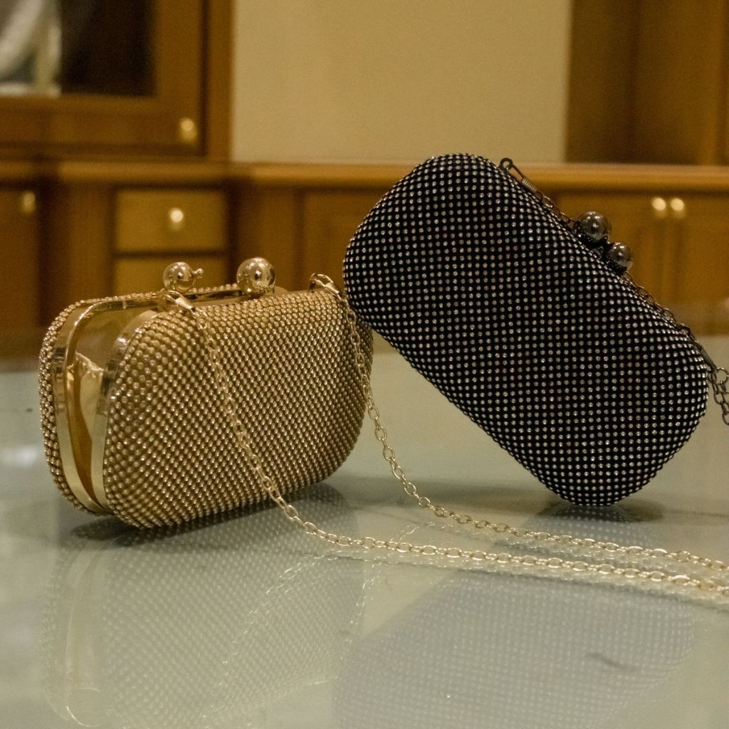 Bolsa Festa De Mão Brilhante Clutch Feminina Brilhos Strass