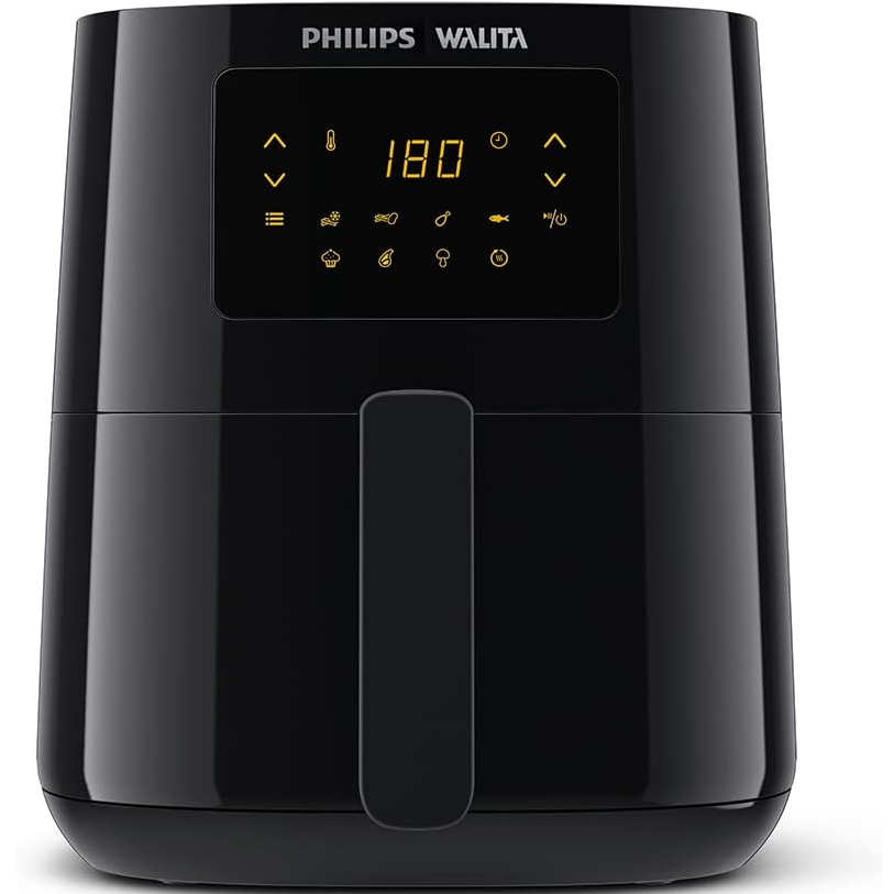 Fritadeira Elétrica Air fryer Philips Walita 4 Litros Digital Sem Óleo Ar 1400W Serie 3000 Rapid Air Preto