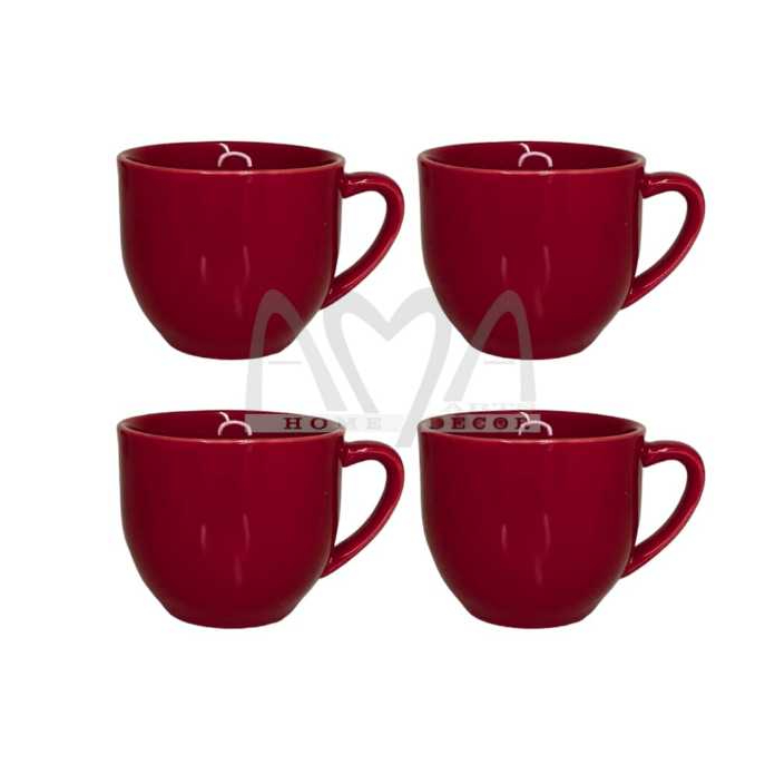 CONJUNTO COM 4 XÍCARAS DE PORCELANA PARIS 170 ML