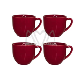 CONJUNTO COM 4 XÍCARAS DE PORCELANA PARIS 170 ML
