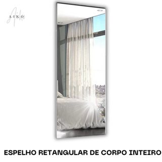 ESPELHO GRANDE RETANGULAR P/ SALA QUARTO BANHEIRO DECORACAO ELEGANTE - SUPORTE E DUPLA FACE