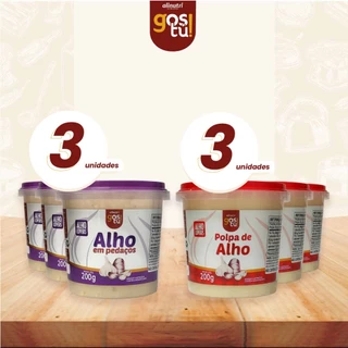 KIT - 3 un Alho Triturado 200g + 3 un Alho Pasta 200g