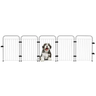Cercado Portão Grade Portátil Para Cachorro Pet 5 Módulos 35 a 170 cm