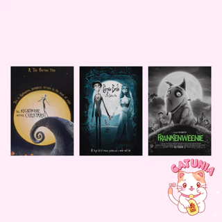 Poster A4 filme - Tim Burton (A Noiva Cadáver, O Estranho Mundo de Jack, Frankenweenie)