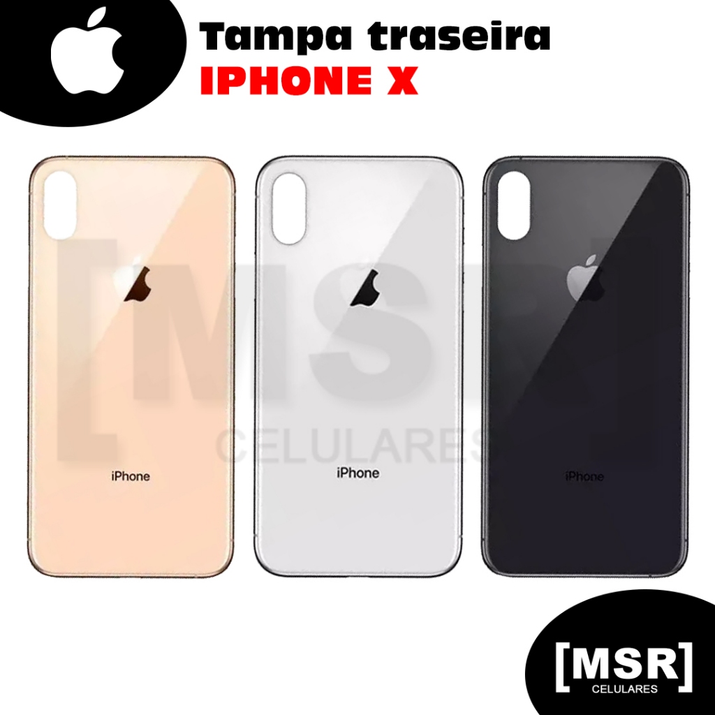 Tampa traseira celular APPLE modelo IPHONE X (sem lente)