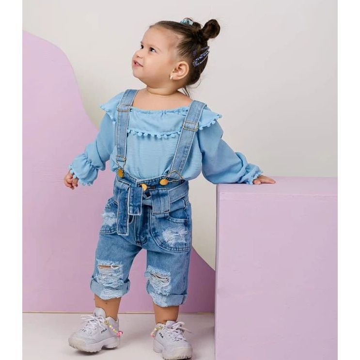 Calça capri hot sale infantil jeans