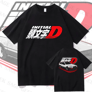 Camiseta Basica Anime Initial D logotipo T-shirt AE86 Sprinter Skyline Japanese R34 Unissex