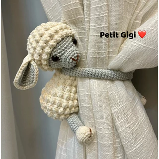 Prendedor/ Agarra Cortina Ovelha Amigurumi