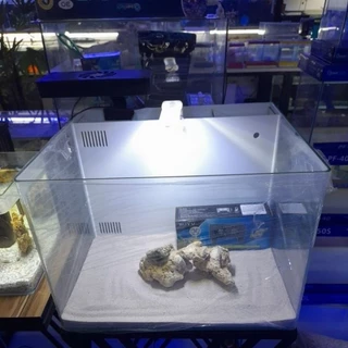 Oceantech aquario nano vidro curvo lapidado c/ filtro sump traseiro 71lt