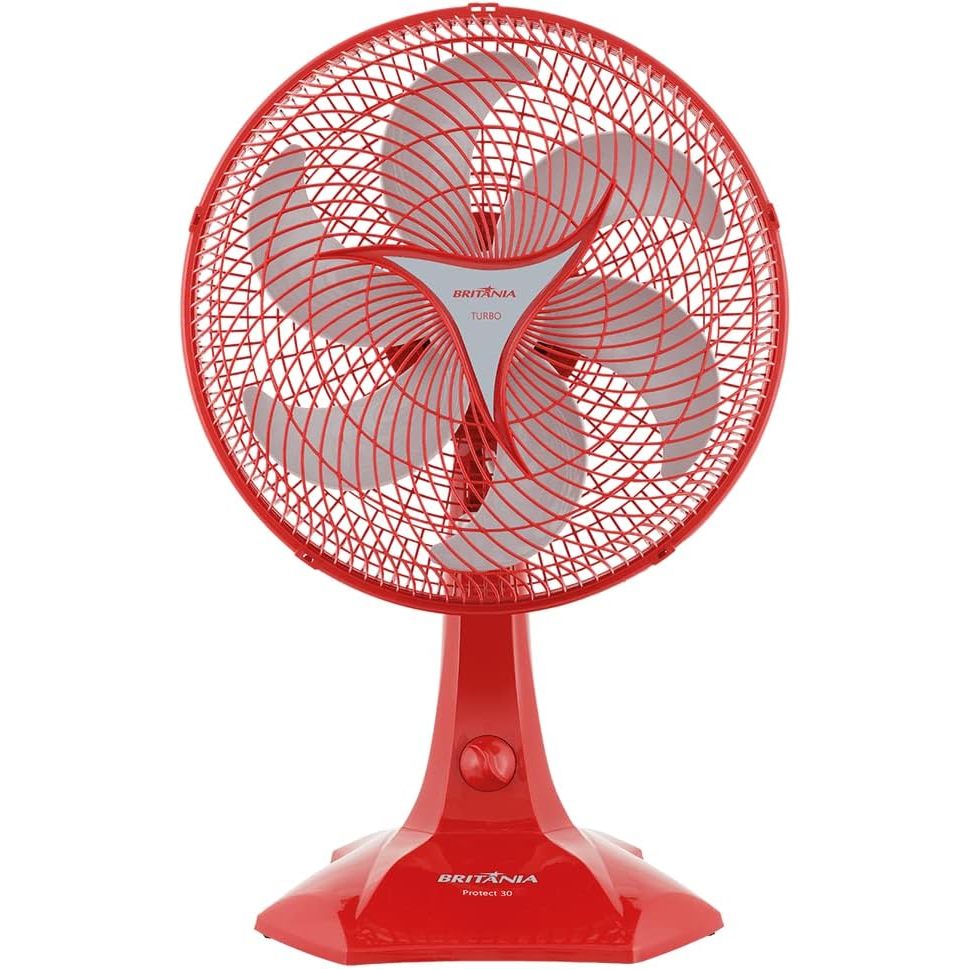 Ventilador Britânia Protect 30 Six 60w Vermelho - 220v