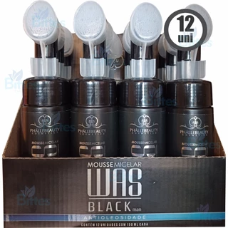 MOUSSE MICELAR BLACK WAS PHÁLLEBEAUTY ANTIOLEOSIDADE BOX 12