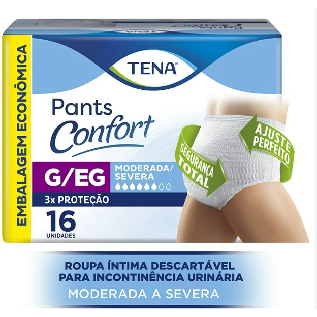 Roupa Íntima TENA Pants Plus Size Care XXL Tamanho Especial C/8un