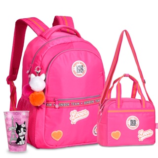 Kit Escolar Rebecca Bonbon Style Mochila E Lancheira Squeeze e Marmitinha RB