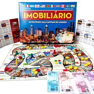BANCO IMOBILIÁRIO Capitais do Mundo - Jogo de tabuleiro - VOLTE A SER CRIANÇA COM SEUS FILHOS