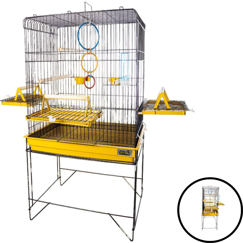 VIVEIRO GAIOLA CALOPSITA PASSÁROS AVES TRIPLEX CONFORT JEL PLAST