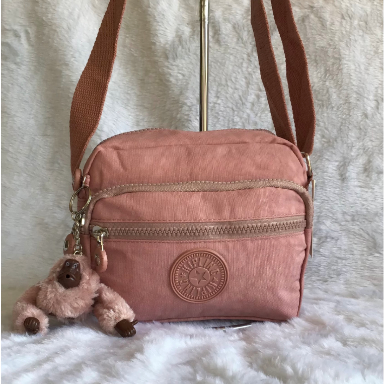 Bolsa pequena feminina impermeável transversal com 5 bolsos com zíper