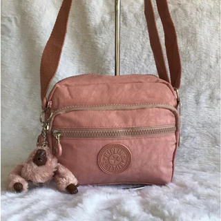 Bolsa pequena feminina impermeável transversal com 5 bolsos com zíper
