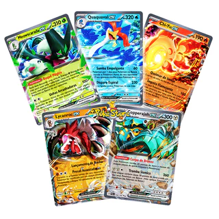 Kit 5 Cartas EX Brilhantes Pokémon Original Copag Português