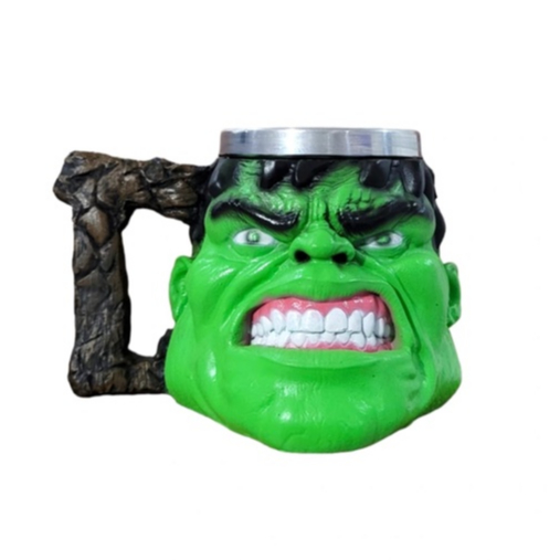 Caneca 3D Hulk Colecionável O incrível Hulk Geek Presente