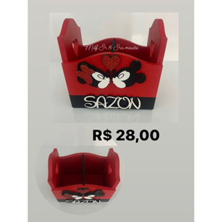 porta temperos, sazon mickey e minnie Disney