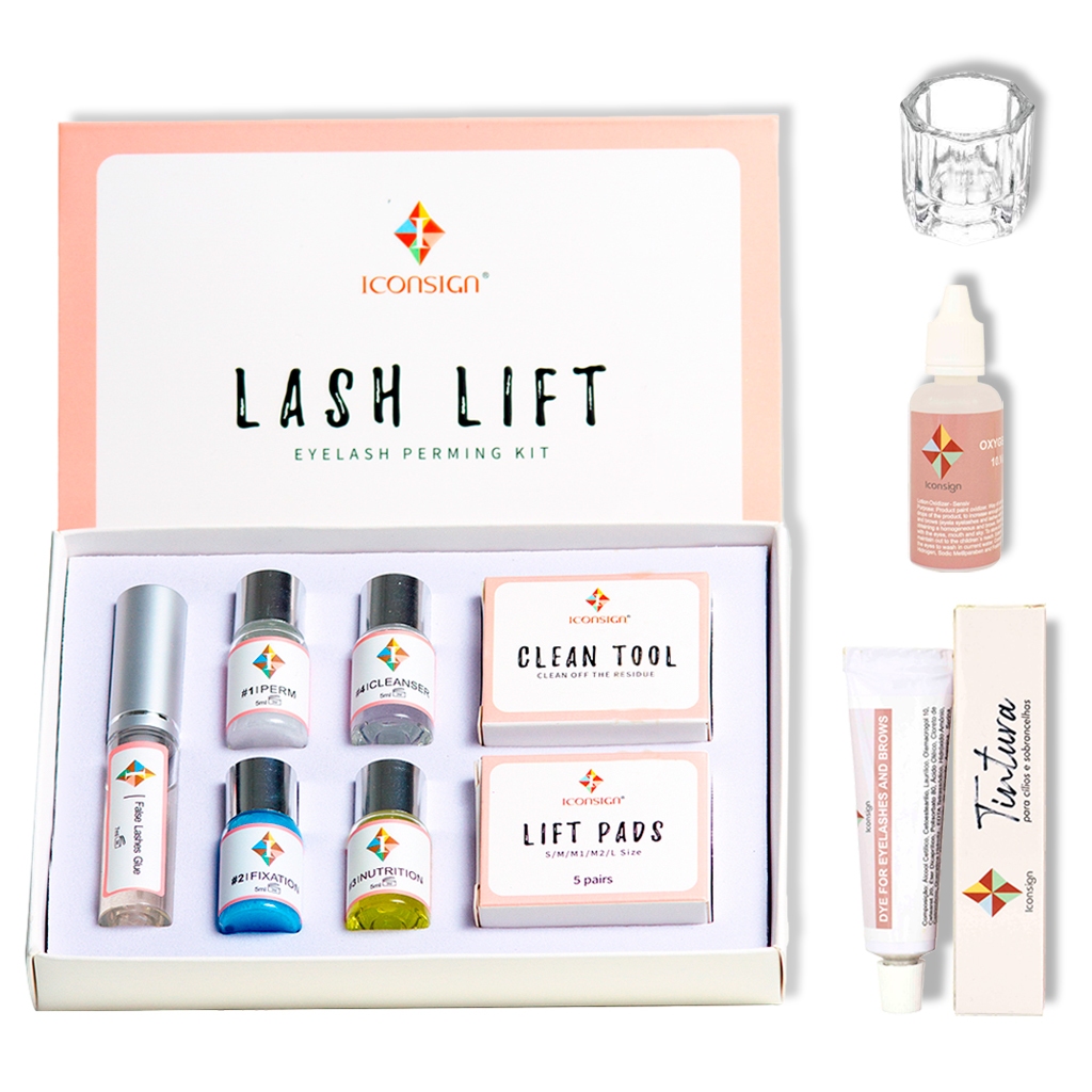 Kit Lash Lifting Iconsign Permanente Para Cílios Preto Azulado | Shopee ...