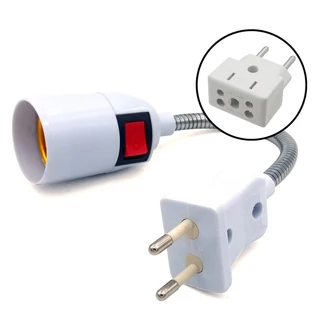 Extensor de Luminaria Lampada Bocal Soquete Com Adaptador
