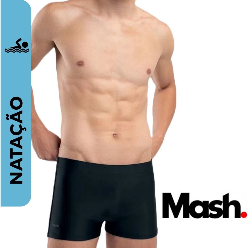 Sunga Masculina Boxer Box Mash Adulto de Praia Natação Lisa Sungas ...
