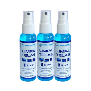 Kit 03 Limpa Telas 60ml Clean - Implastec