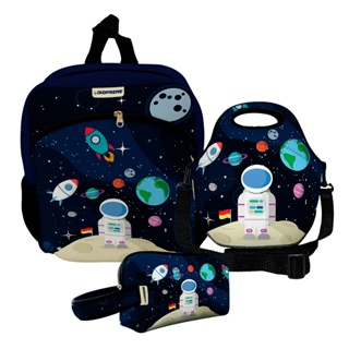 Ditudotem Kit Mochila E Lancheira Térmica Infantil Escolar De