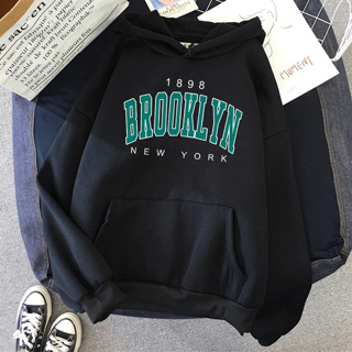 Moletom Canguru Com Capuz Moda Feminina Masculina Estampa Brooklyn Blusa De Frio Premium